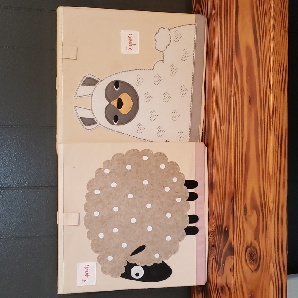 3 sprouts, Set of 2 storage cube bins